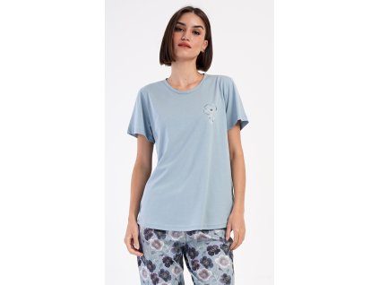 Dámské pyžamo kapri Agnes (Barva šedá, Velikost 1XL)