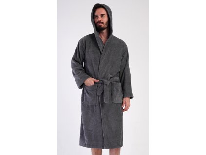 Pánský župan s kapucí Alex (Barva tmavě modrá, Velikost L)