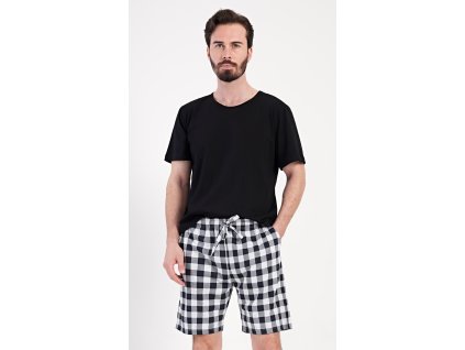 Pánské pyžamové šortky Alfréd (Barva tmavě modrá, Velikost 1XL)