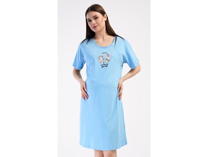 Dámská noční košile mateřská Sweet (Barva starorůžová, Velikost 1XL)