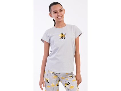 Dětské pyžamo kapri Včelky (Barva šedá, Velikost 7 - 8)