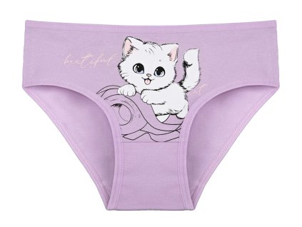 Dětské kalhotky Kočička (Barva světle růžová, Velikost 6 - 7)