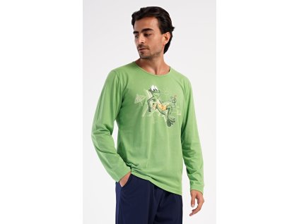 Pánské pyžamo dlouhé No stress (Barva zelená, Velikost M)