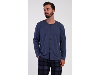 Pánské pyžamo dlouhé Rudolf (Barva tmavě šedá, Velikost M)