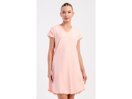 Dámská noční košile s krátkým rukávem Sandra (Barva světle modrá, Velikost S)