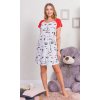 Dámská noční košile s krátkým rukávem Fiona (Barva světle šedá, Velikost S)