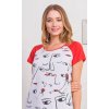 Dámská noční košile s krátkým rukávem Fiona (Barva světle šedá, Velikost S)