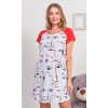 Dámská noční košile s krátkým rukávem Fiona (Barva světle šedá, Velikost S)