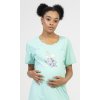 Dámská noční košile mateřská Slůně (Barva tyrkysová, Velikost S)