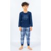 Dětské pyžamo dlouhé Sova (Barva tmavě modrá, Velikost 9 - 10)
