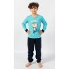 Dětské pyžamo dlouhé Motocycle (Barva tyrkysová, Velikost 3 - 4)