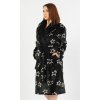 Dámský župan dlouhý Stars (Barva černá, Velikost 1XL)
