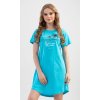 Dámská noční košile s krátkým rukávem Moře (Barva tyrkysová, Velikost S)