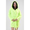 Dámský župan krátký s kapucí Limetka (Barva světle zelená, Velikost S)