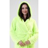 Dámský župan krátký s kapucí Limetka (Barva světle zelená, Velikost S)