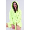 Dámský župan krátký s kapucí Limetka (Barva světle zelená, Velikost S)