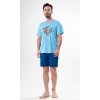 Pánské pyžamo šortky Boss (Barva světle tyrkysová, Velikost M)
