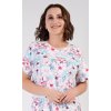 Dámská noční košile s krátkým rukávem Elen (Barva lososová, Velikost 1XL)