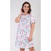 Dámská noční košile s krátkým rukávem Elen (Barva lososová, Velikost 1XL)