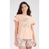 Dámské pyžamo šortky Melissa (Barva meruňková, Velikost S)