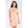 Dámské domácí šaty s krátkým rukávem Garden (Barva meruňková, Velikost S)
