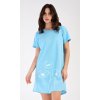 Dámská noční košile s krátkým rukávem Leontýna (Barva světle šedá, Velikost S)