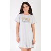 Dámské domácí šaty s krátkým rukávem Sunshine (Barva světle šedá, Velikost M)