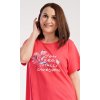 Dámská noční košile s krátkým rukávem Casandra (Barva korálová, Velikost 1XL)