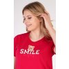 Dámská noční košile s krátkým rukávem Méďa Smile (Barva jahodová, Velikost S)
