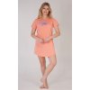 Dámská noční košile s krátkým rukávem Super girl (Barva korálová, Velikost S)
