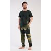 Pánské pyžamo dlouhé Army (Barva černá, Velikost M)