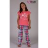 Dětské pyžamové kalhoty Tereza (Barva jahodová, Velikost 3 - 4)