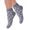 Dívčí kotníkové ponožky 004/183 STEVEN (Velikost 26/28, Barva šedá melír)