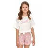 Dívčí pyžamo Sky 2913/31 TARO (Velikost 146, Barva krémová)