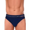 Pánské slipy Seamless BE00290A BRUBECK (Velikost M, Barva modrá tmavá)