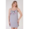 Dámská noční košile na ramínka Life (Barva šedá, Velikost S)