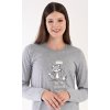 Dámské pyžamo dlouhé Forest party (Barva šedá, Velikost XL)