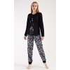 Dámské pyžamo dlouhé Matylda (Barva černá, Velikost XL)