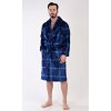 Pánský župan se šálovým límcem Richard (Barva tmavě modrá, Velikost L)