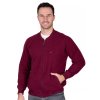 Pánská svetrová mikina 750 TDS (Velikost M, Barva bordo (vínová))