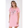 Dámská noční košile s krátkým rukávem Butterfly (Barva šedá, Velikost S)