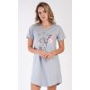 Dámská noční košile s krátkým rukávem Butterfly (Barva šedá, Velikost S)