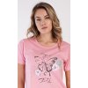 Dámská noční košile s krátkým rukávem Butterfly (Barva šedá, Velikost S)