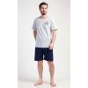 Pánské pyžamo šortky Sea (Barva šedá, Velikost M)