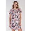 Dámská noční košile s krátkým rukávem Eva (Barva lososová, Velikost M)