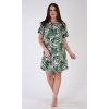 Dámská noční košile s krátkým rukávem Michelle (Barva smaragdová, Velikost 1XL)