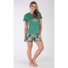 Dámské pyžamo šortky Beautiful (Barva smaragdová, Velikost S)