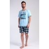 Pánské pyžamo šortky Wander (Barva světle modrá, Velikost M)