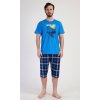 Pánské pyžamo kapri Wild life (Barva modrá, Velikost 1XL)
