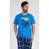 Pánské pyžamo kapri Wild life (Barva modrá, Velikost 1XL)